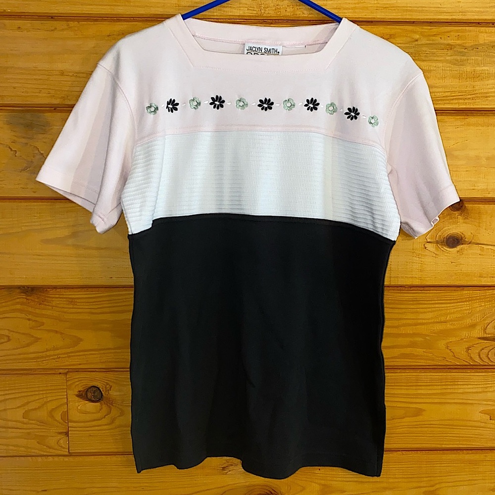vintage jaclyn smith sport color block t-shirt